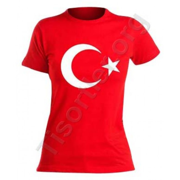 23 Nisan Bayan Ayyıldız Bayrak Tişört