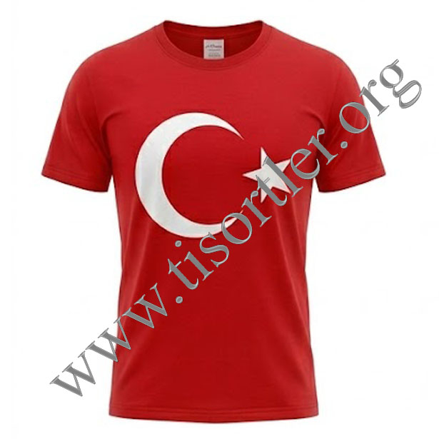 29 Ekim Ayyıldız Bayrak Baskılı Tişörtleri